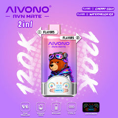 AIVONO AVN MATE 2 IN 1 120KPuffs 36ml Disposable Vape Wholesale - EsmoVape