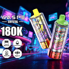 EU Warehouse WASPE Crystal 8 in 1 180K Puffs 68ml Disposable Vape Wholesale - EsmoVape