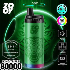 Wholesale ZOOY King Triple 3in1 80000 Puffs Vape (EU Warehouse)