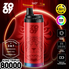 Wholesale ZOOY King Triple 3in1 80000 Puffs Vape (EU Warehouse)