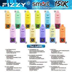 EU Warehouse FIZZY SMART 15 IN 1 150k Puffs 80ml Disposable Vape Wholesale - EsmoVape