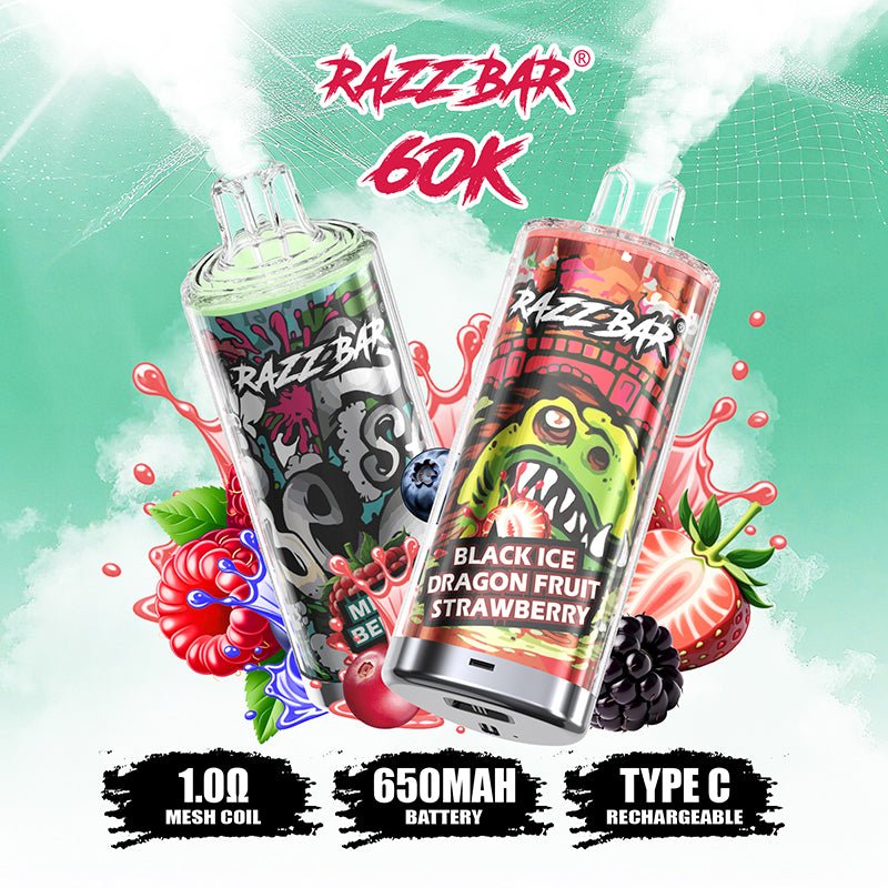 EU Warehouse Razz Bar 60000 puffs Disposable Vape Wholesale - EsmoVape