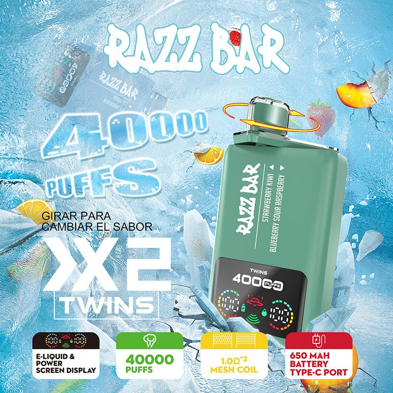 EU Warehouse Razz Bar Twis 40000 Puffs Disposable Vape Wholesale - EsmoVape