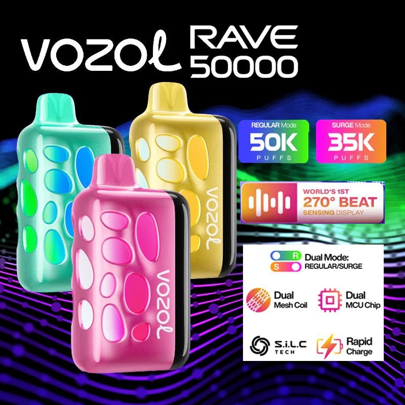 EU Warehouse VOZOL RAVE 50000 Puffs Disposable Vape Wholesale - EsmoVape