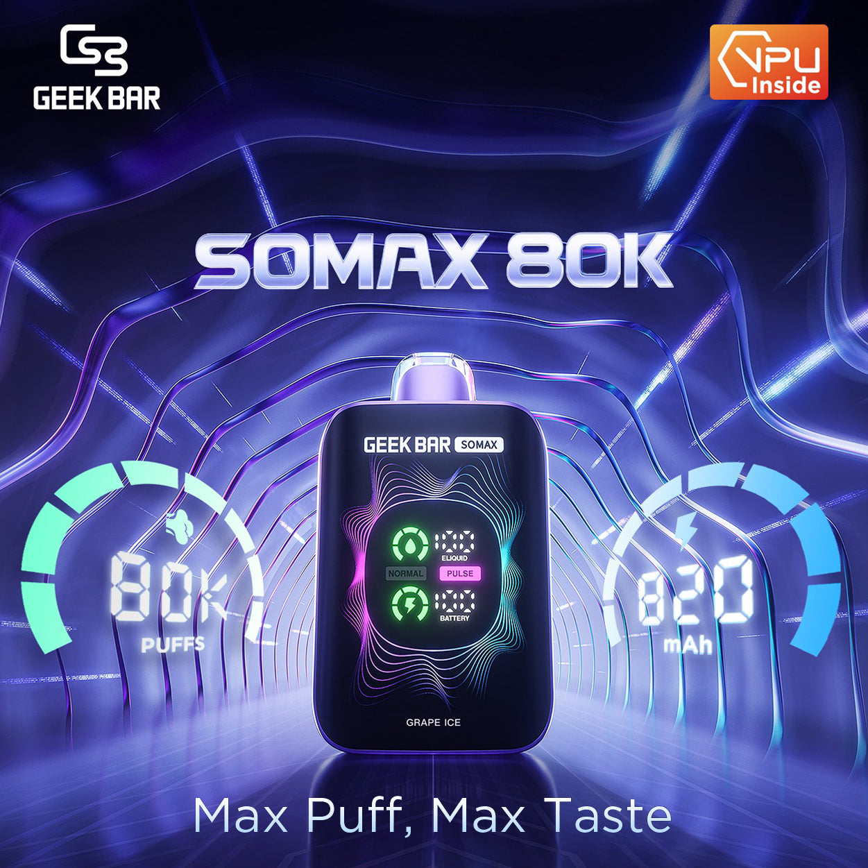 Geek Bar SOMAX 80000 Puffs 30ml Disposable Vape Wholesale - EsmoVape Main image