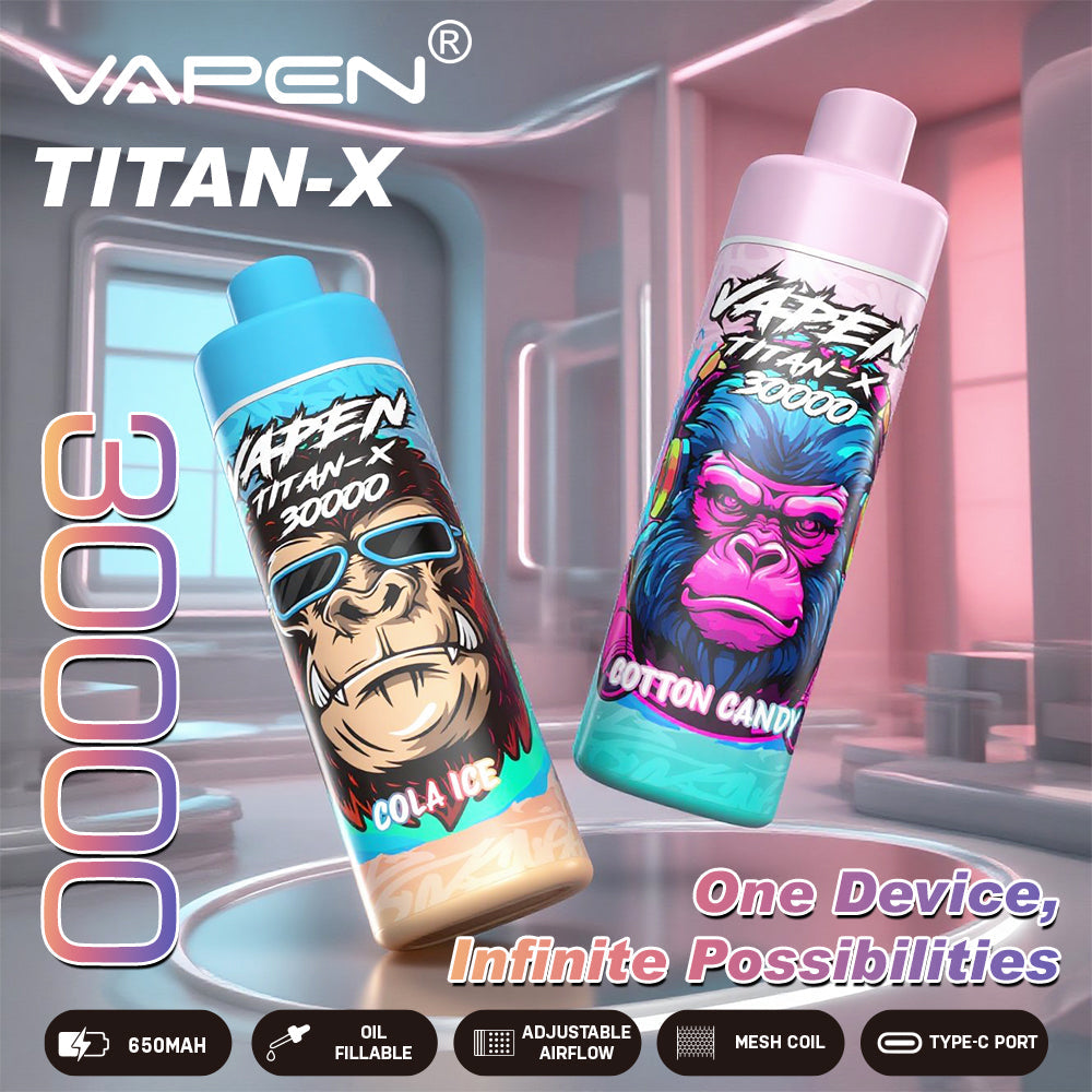 EU Warehouse VAPEN TITAN-X 30000 Puffs 30ml Disposable Vape Wholesale - EsmoVape