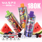 EU Warehouse WASPE Crystal 8 in 1  180K Puffs 68ml Disposable Vape Wholesale - EsmoVape