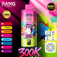 Wholesale BangLEGEND 300K Puffs 8-in-1 Disposable Vape - EsmoVape