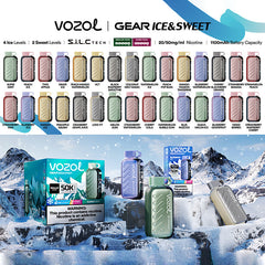 EU Warehouse VOZOL Gear Ice& Sweet 50000Puffs 30ml Disposable Vape Wholesale - EsmoVape