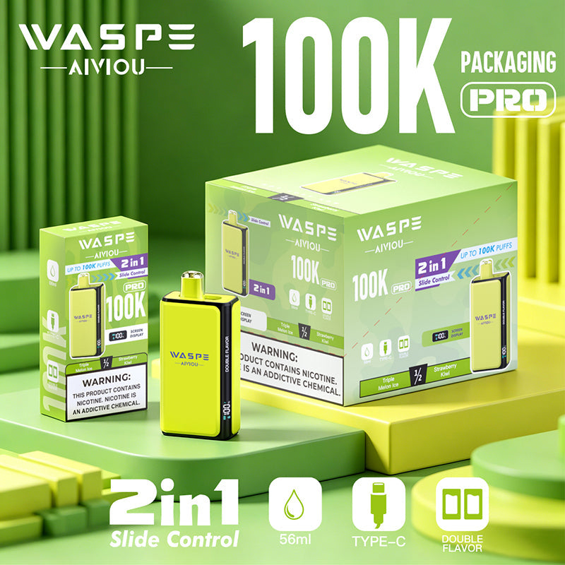 Wholesale Waspe Double Flavor PRO 100K Puffs Vape (EU Warehouse) - EsmoVape