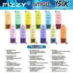 EU Warehouse FIZZY SMART 15 IN 1 150k Puffs 80ml Disposable Vape Wholesale