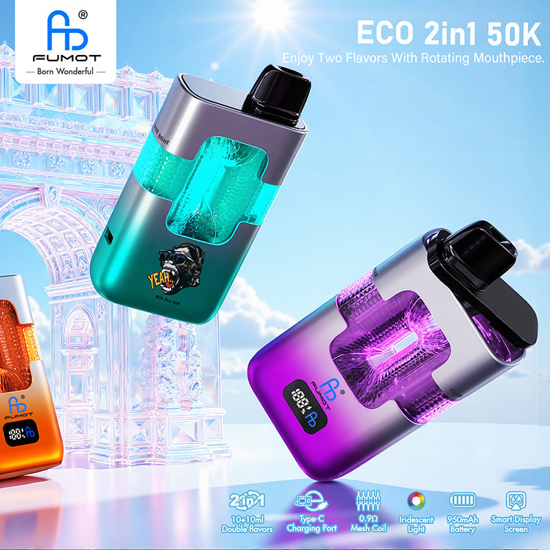Fumot ECO 2 IN 1 50000 Puffs 20ml Disposable Vape Wholesale - EsmoVape