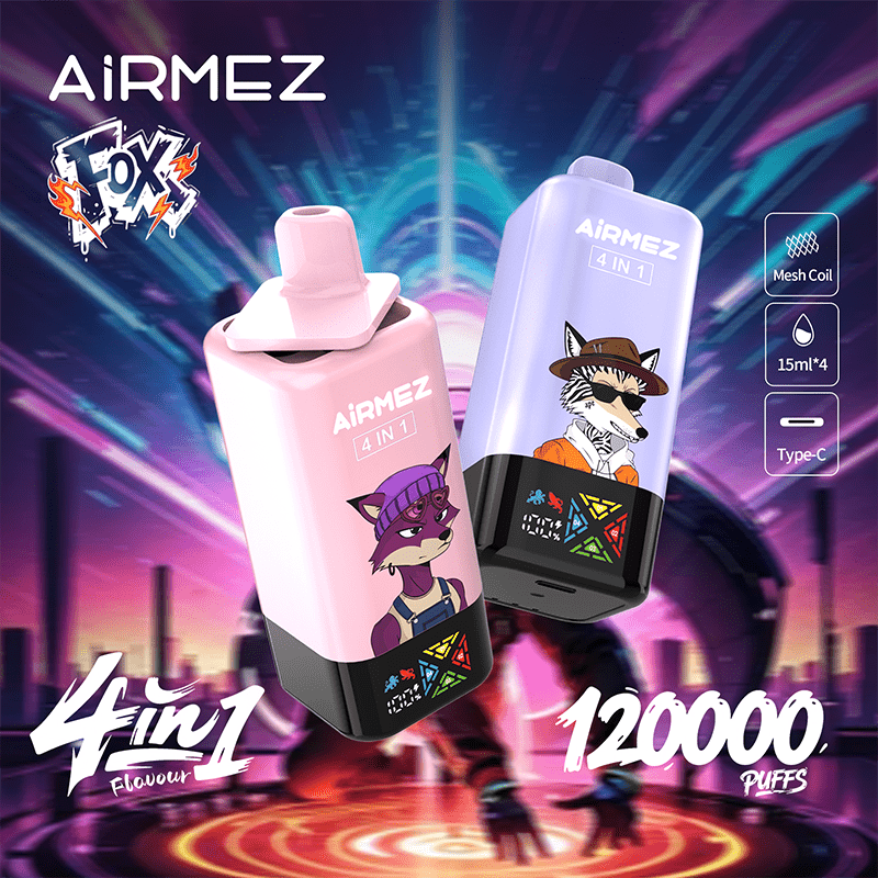 EU Warehouse Airmez FOX 4 IN 1 120k Puffs Disposable Vape Wholesale - EsmoVape
