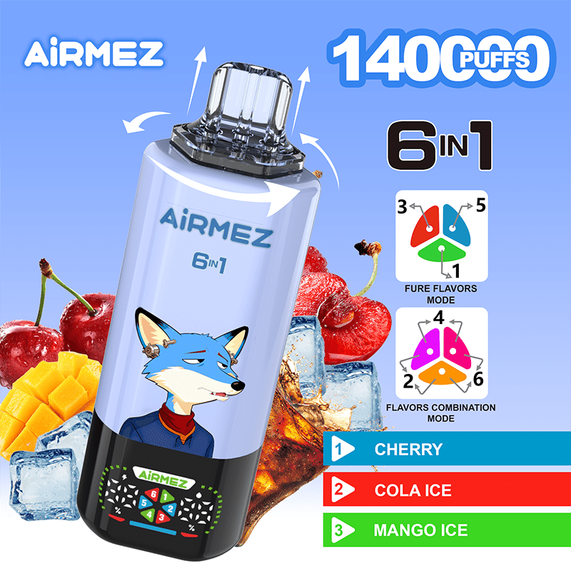 EU Warehouse Airmez FOX 6 IN 1 140k Puffs Disposable Vape Wholesale - EsmoVape