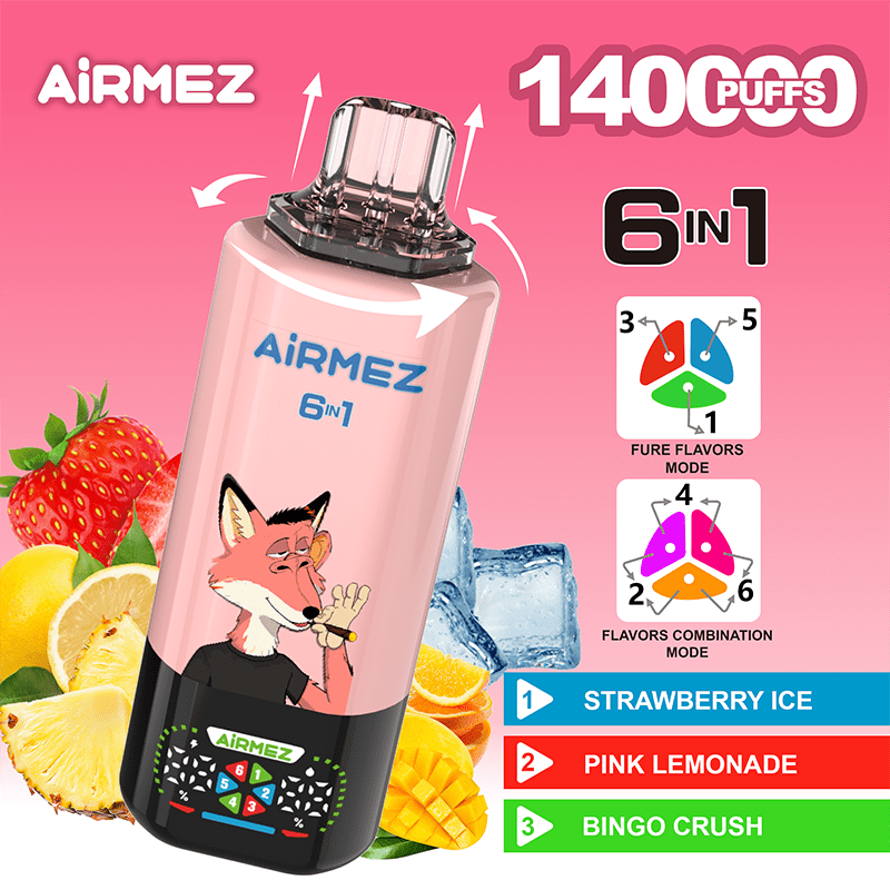 EU Warehouse Airmez FOX 6 IN 1 140k Puffs Disposable Vape Wholesale - EsmoVape