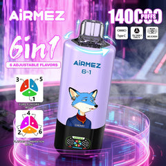 EU Warehouse Airmez FOX 6 IN 1 140k Puffs Disposable Vape Wholesale - EsmoVape