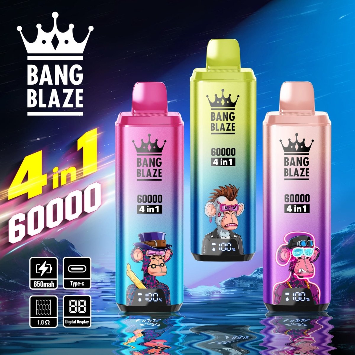 EU Warehouse BANG BLAZE 4IN1 60000 Puffs Disposable Vape Wholesale - [Esmo]