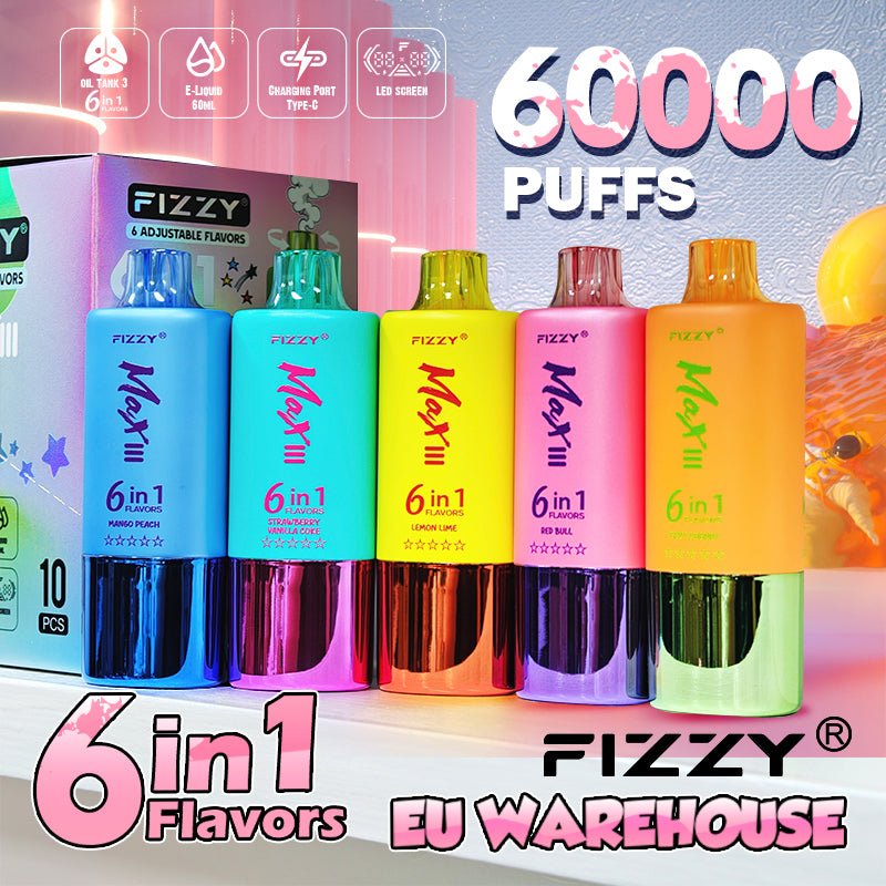 EU Warehouse FIZZY 6IN1 60000 Puffs Disposable Vape Wholesale - [Esmo]