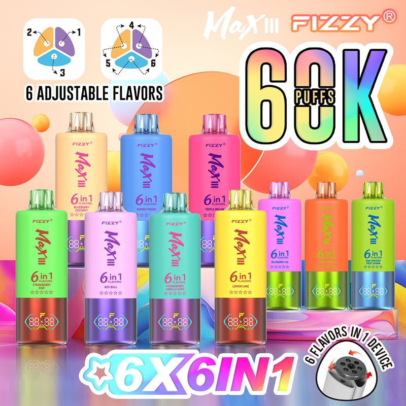 EU Warehouse FIZZY 6IN1 60000 Puffs Disposable Vape Wholesale - [Esmo]