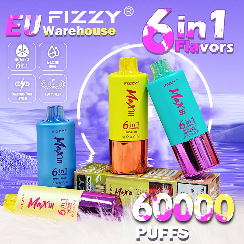 EU Warehouse FIZZY 6IN1 60000 Puffs Disposable Vape Wholesale - [Esmo]