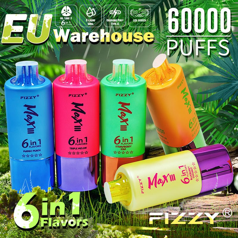 EU Warehouse FIZZY 6IN1 60000 Puffs Disposable Vape Wholesale - [Esmo]