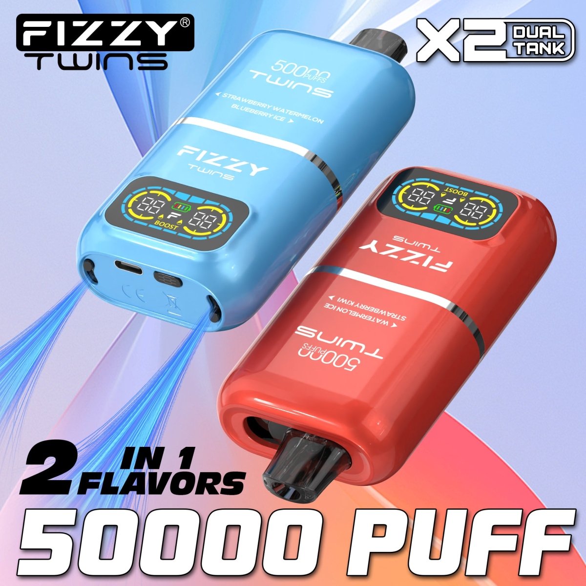 EU Warehouse FIZZY TWINS 50000 Puffs Disposable Vape Wholesale Secondary image