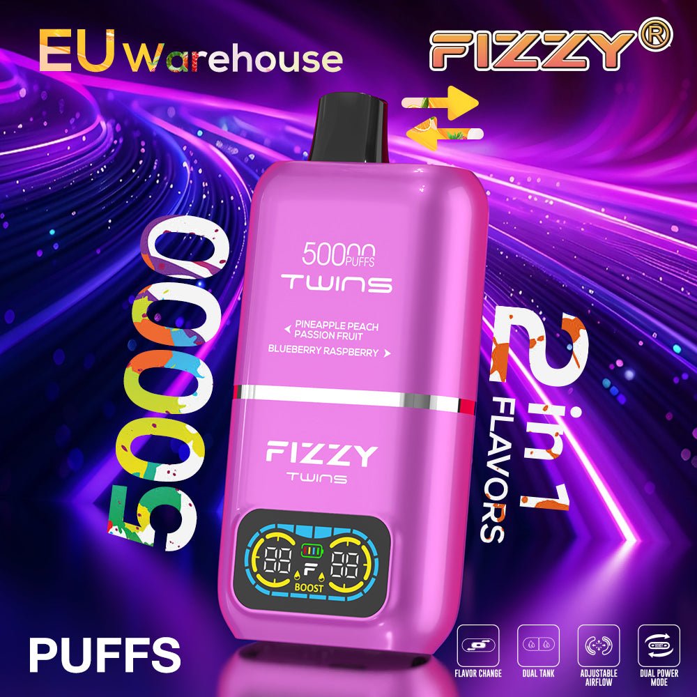 EU Warehouse FIZZY TWINS 50000 Puffs Disposable Vape Wholesale - [Esmo]