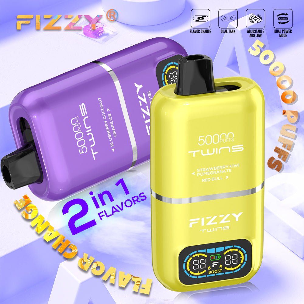EU Warehouse FIZZY TWINS 50000 Puffs Disposable Vape Wholesale - [Esmo]