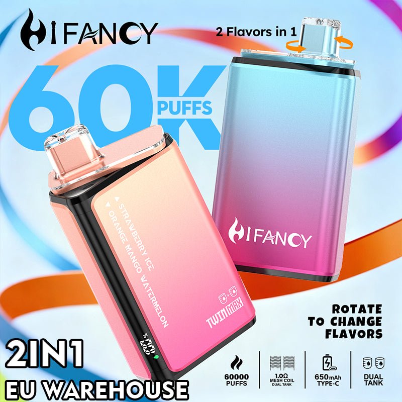 EU Warehouse HIFANCY TWIN MAX 60000 Puffs Disposable Vape Wholesale - [Esmo] Main image