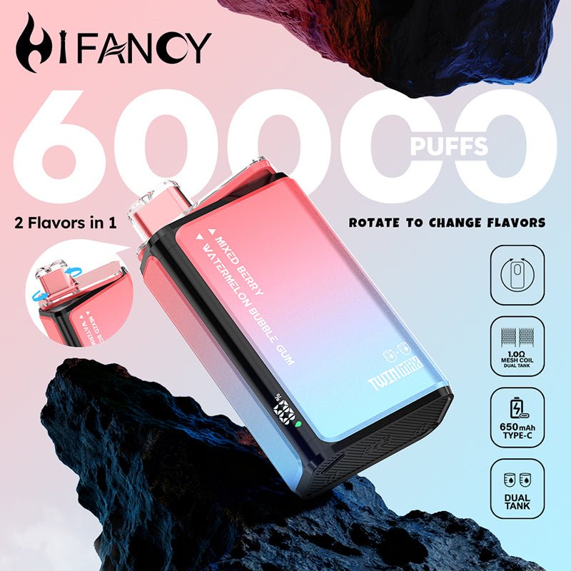 EU Warehouse HIFANCY TWIN MAX 60000 Puffs Disposable Vape Wholesale - EsmoVape