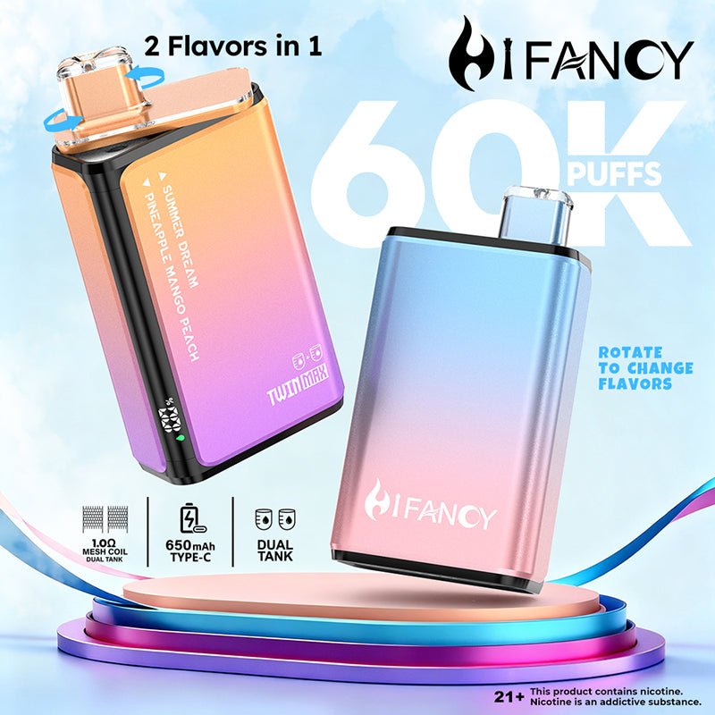 EU Warehouse HIFANCY TWIN MAX 60000 Puffs Disposable Vape Wholesale - [Esmo]