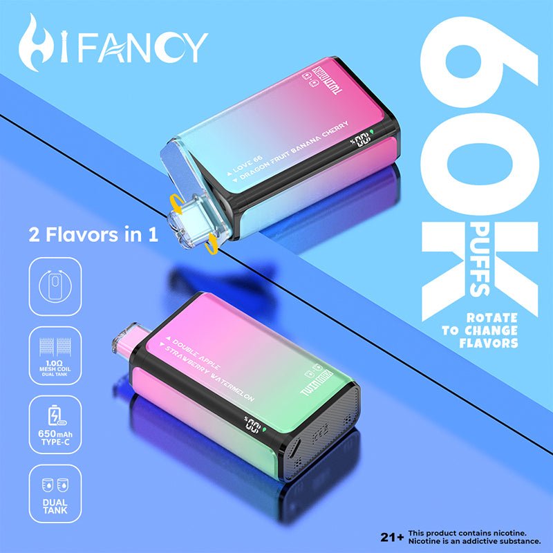 EU Warehouse HIFANCY TWIN MAX 60000 Puffs Disposable Vape Wholesale - EsmoVape