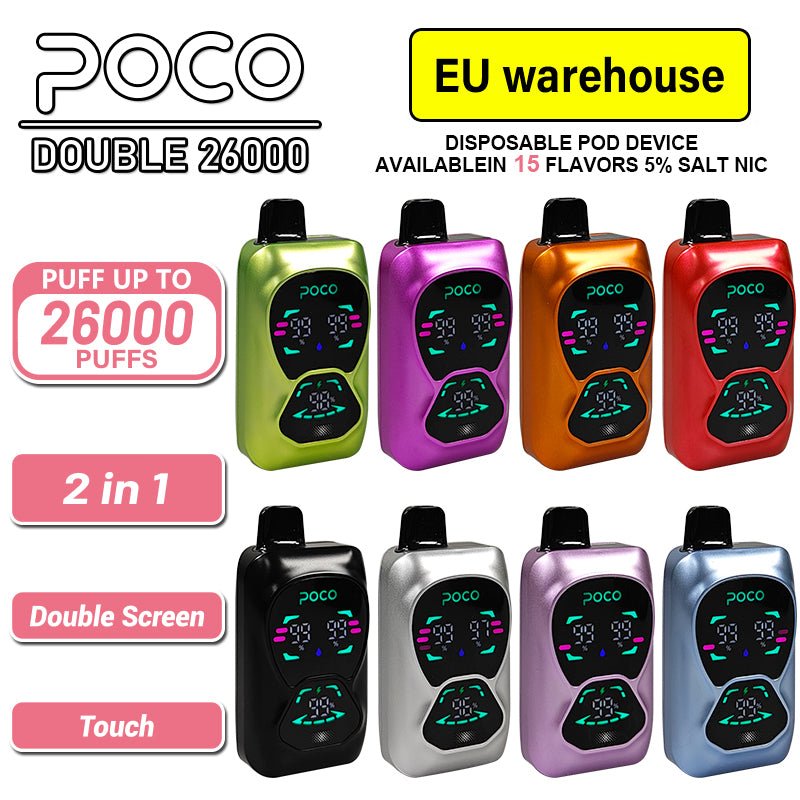 EU Warehouse POCO DOUBLE 26000 Puffs Disposable Vape Wholesale - EsmoVape