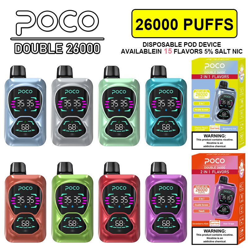 EU Warehouse POCO DOUBLE 26000 Puffs Disposable Vape Wholesale - [Esmo]