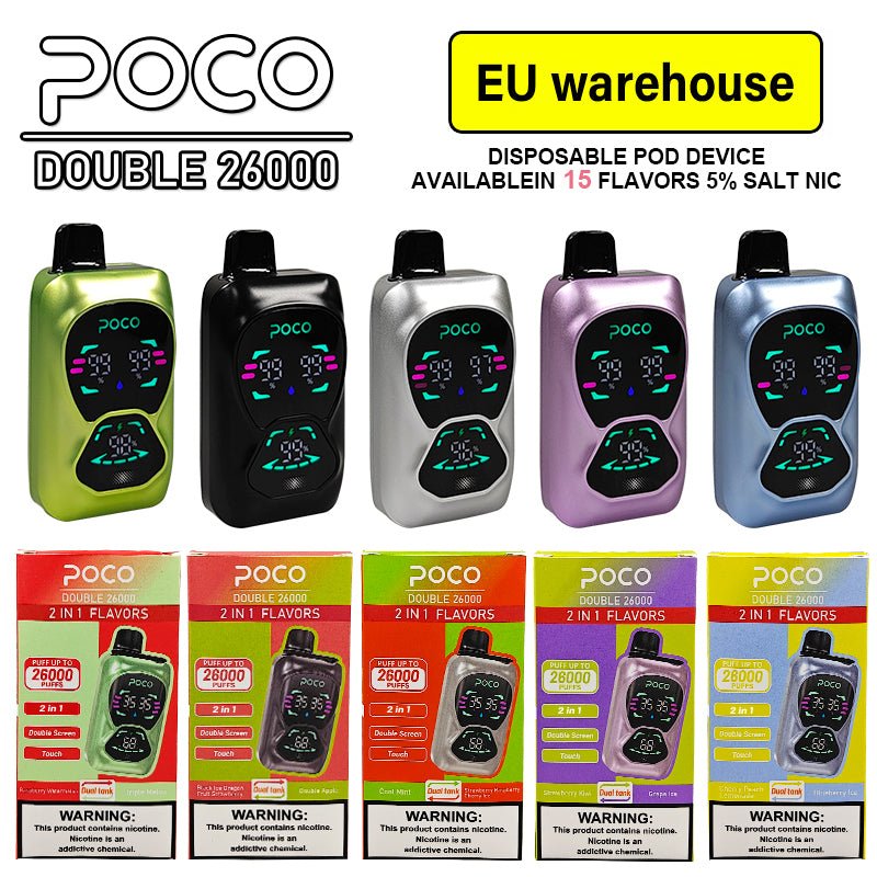 EU Warehouse POCO DOUBLE 26000 Puffs Disposable Vape Wholesale - EsmoVape