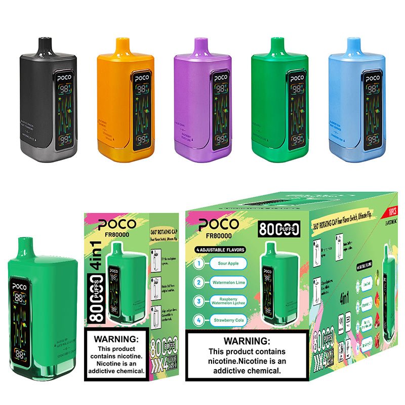 EU Warehouse POCO FR 4 in 1 80000 Puffs Disposable Vape Wholesale - EsmoVape