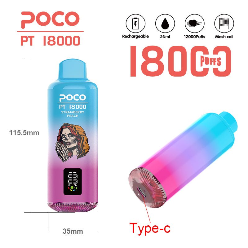 EU Warehouse POCO PT 18000 Puffs Disposable Vape Wholesale - [Esmo]