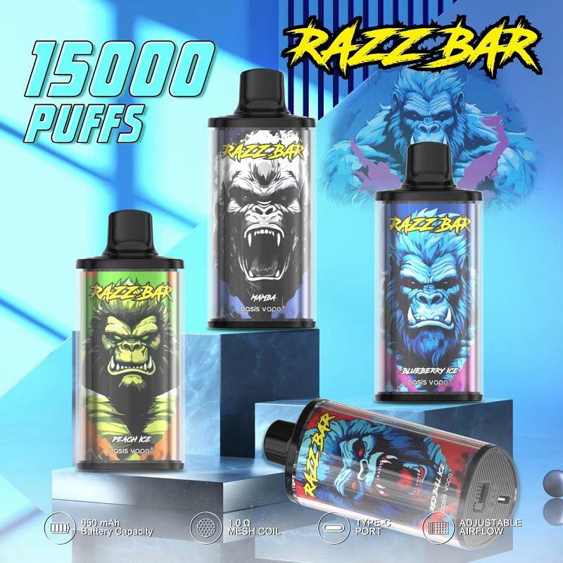 EU Warehouse Razz Bar 15000 Puffs 28ml Disposable Vape Wholesale - EsmoVape