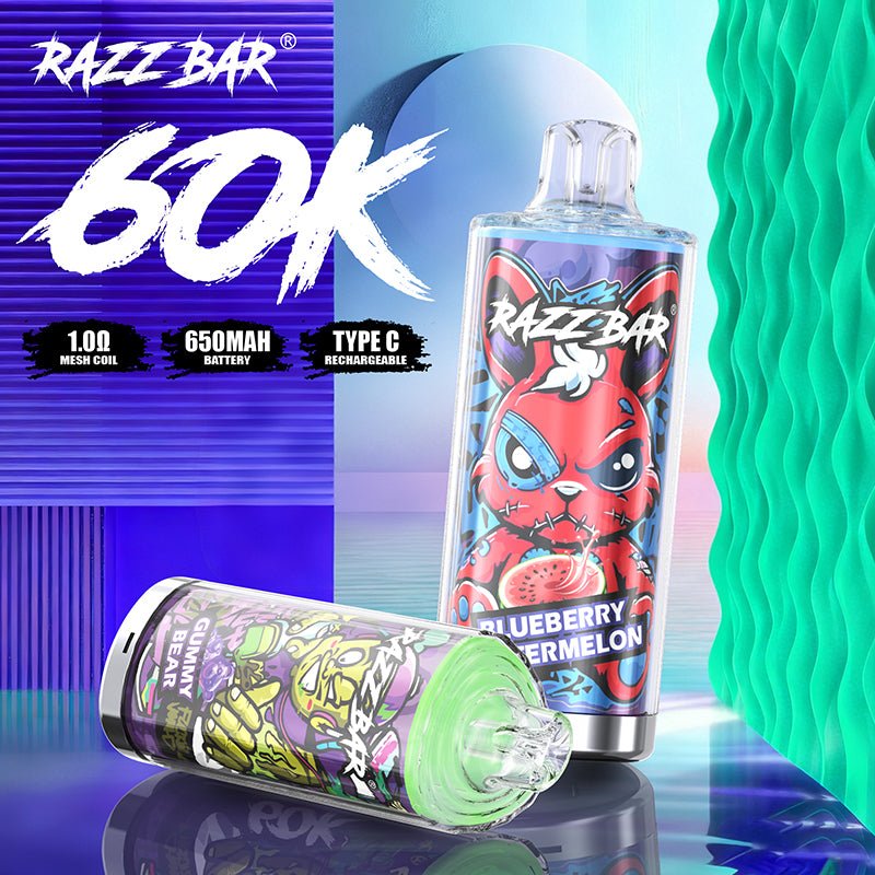 EU Warehouse Razz Bar 60000 puffs Disposable Vape Wholesale - EsmoVape