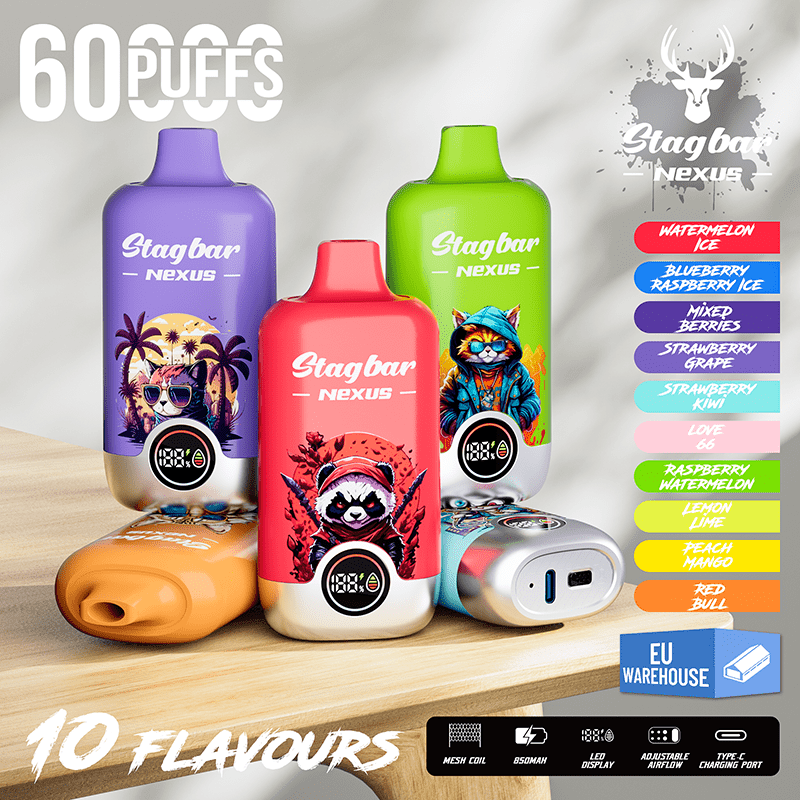 EU Warehouse Stagbar NEXUS 60000 Puffs Disposable Vape Wholesale - EsmoVape