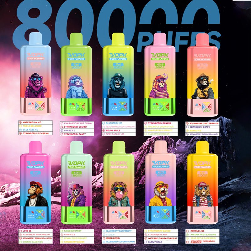 EU Warehouse VOPK FOUR FLAVORS 80000 Puffs Disposable Vape Wholesale - EsmoVape