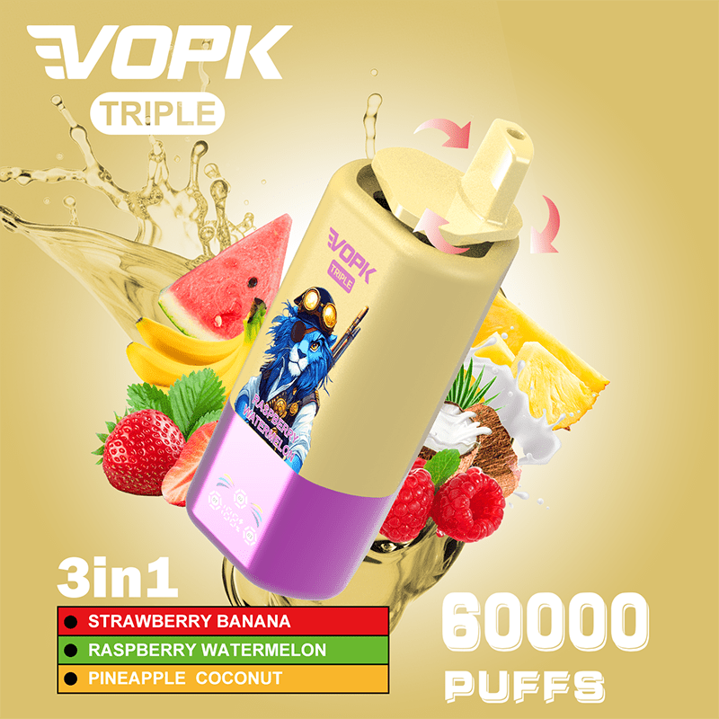 EU Warehouse VOPK Triple 3in1 60000 Puffs Disposable Vape Wholesale - EsmoVape