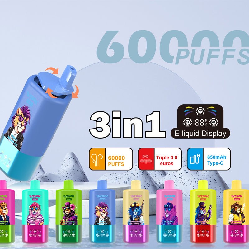 EU Warehouse VOPK Triple 3in1 60000 Puffs Disposable Vape Wholesale - [Esmo] Main image