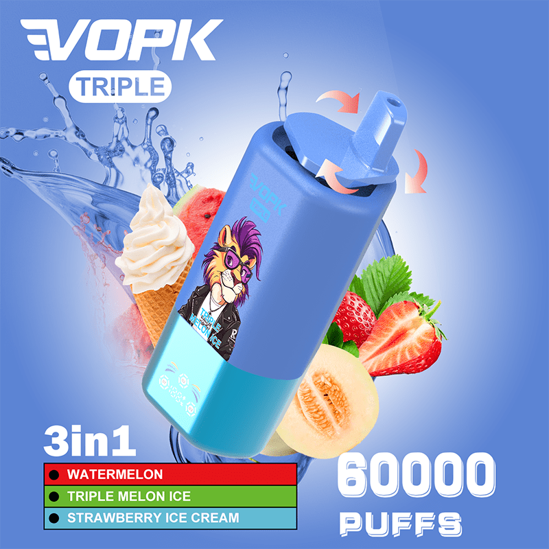 EU Warehouse VOPK Triple 3in1 60000 Puffs Disposable Vape Wholesale - EsmoVape