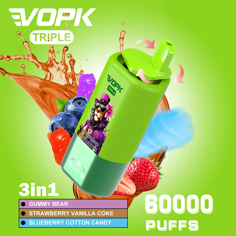 EU Warehouse VOPK Triple 3in1 60000 Puffs Disposable Vape Wholesale - EsmoVape