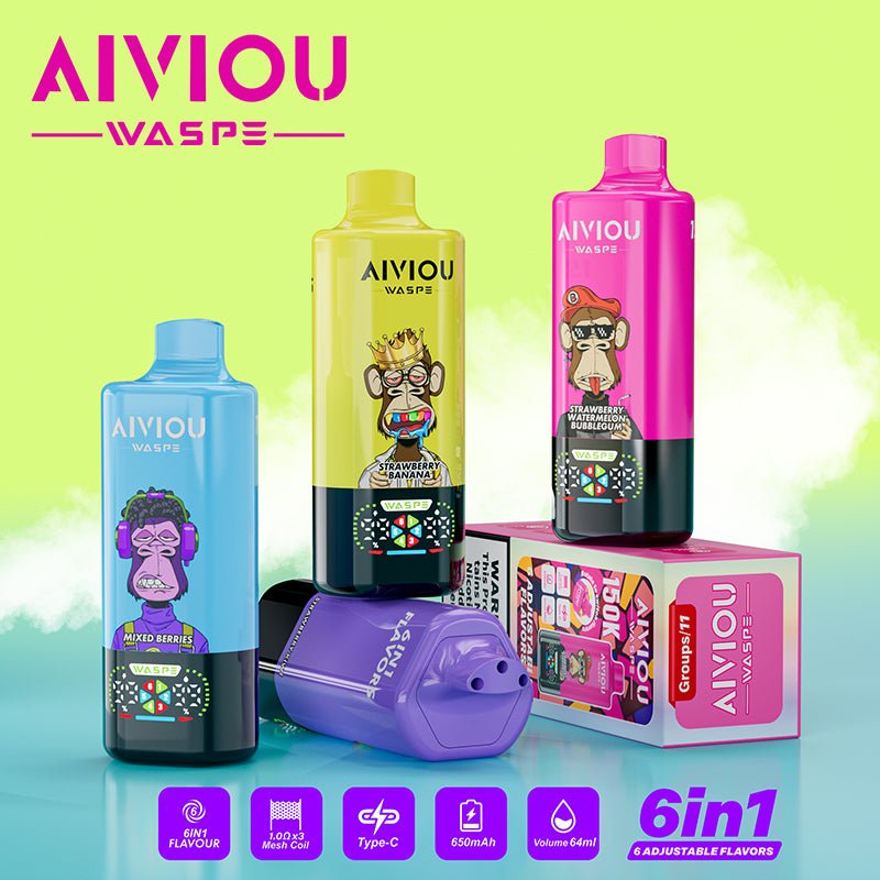 EU Warehouse WASPE AIVIOU 6 in 1 150k Puffs Disposable Vape Wholesale - EsmoVape