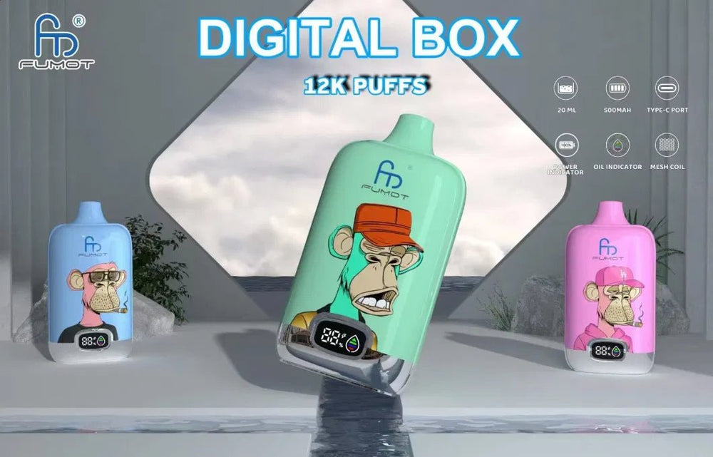 Fumot RandM Digtal box 12000  Puffs Disposable Vape Wholesale - EsmoVape