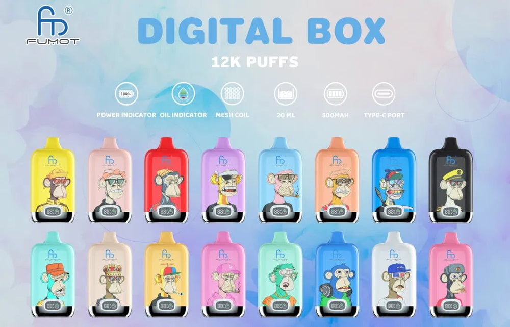Fumot RandM Digtal box 12000  Puffs Disposable Vape Wholesale - EsmoVape