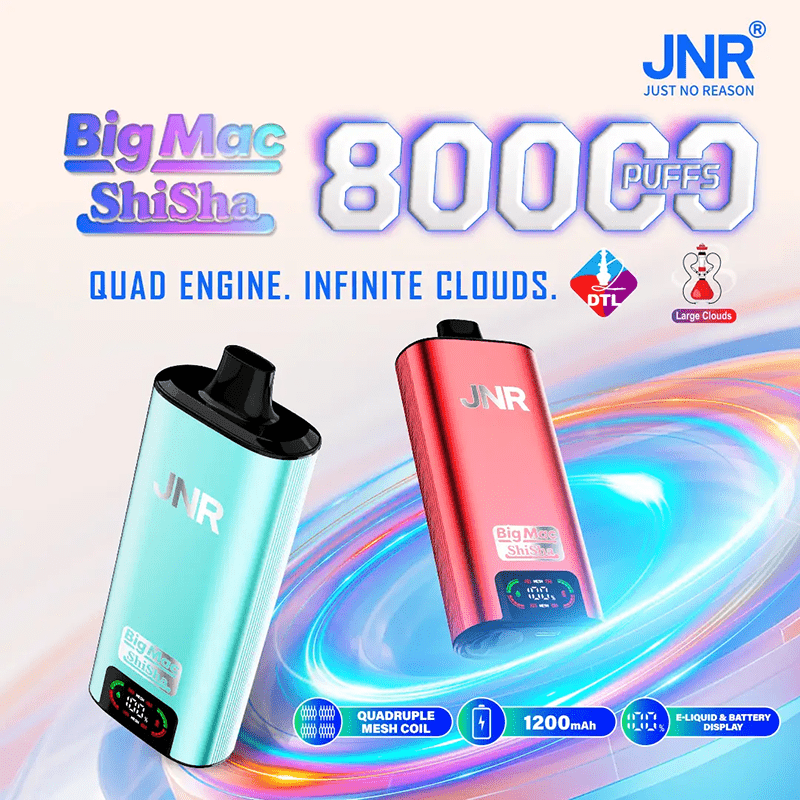 JNR Big Mac Shisha 80000 Puffs 55ml Disposable Vape Wholesale - EsmoVape Main image