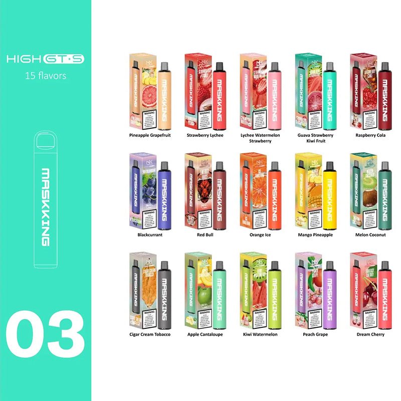 EU Warehouse MASKKING HIGH GTS 2500 Puffs Disposable Vape Wholesale - EsmoVape